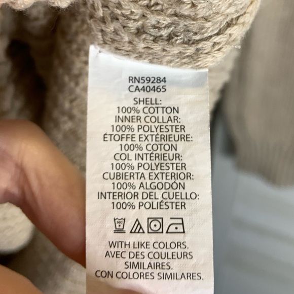 Children’s Place Boys Tan Solid Knit Quarter Zip Sherpa Long Sleeve Sweater - Picture 11 of 12